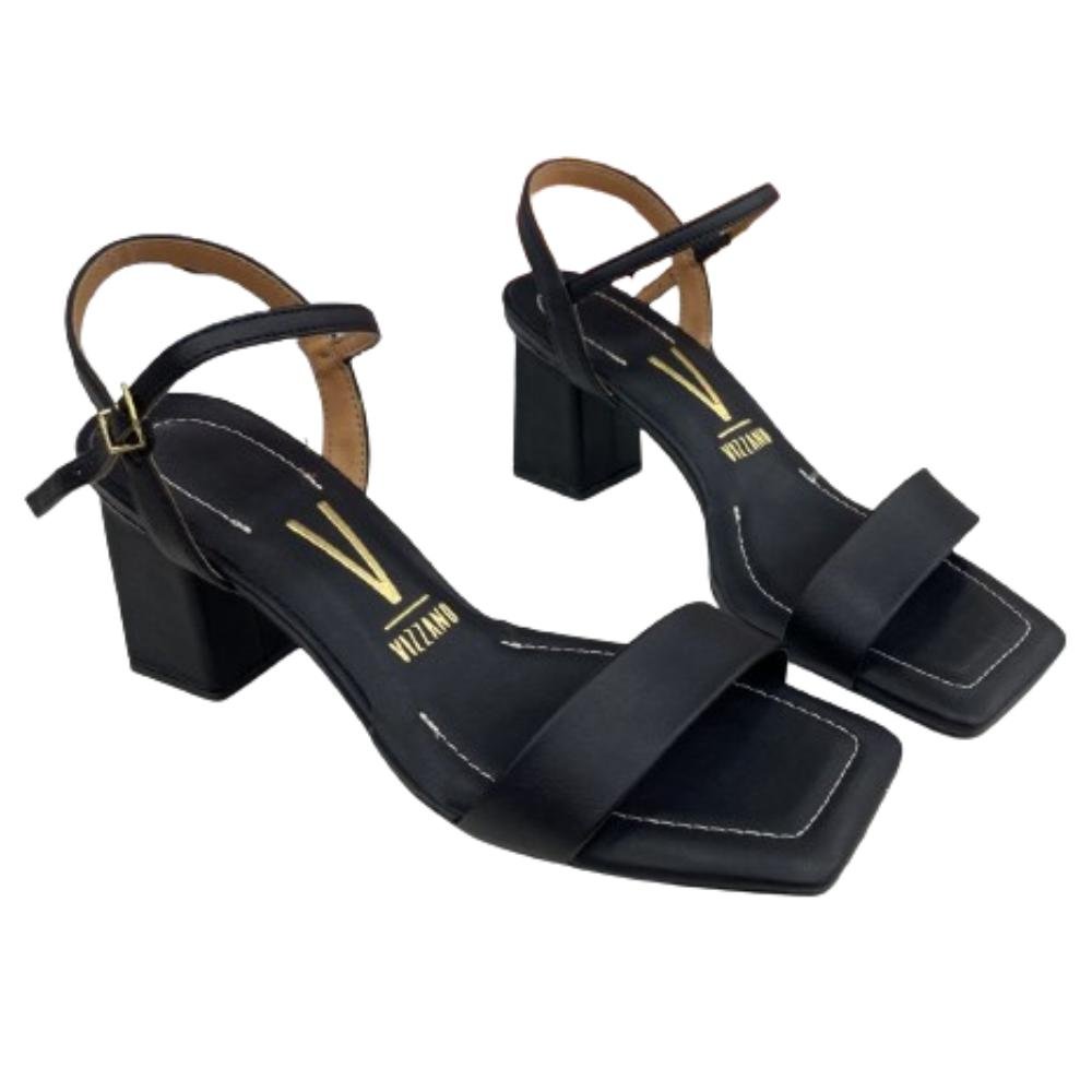 ANDALIA SALTO BAIXO VIZZANO REF:6455.101 FEMININO Preto 4