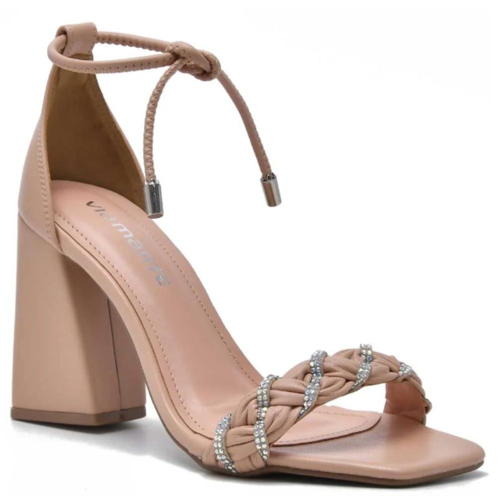 SANDALIA VIA MARTE STRASS REF:2214603 FEMININO Bege 1