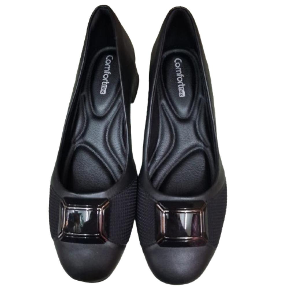 APATO COMFORTFLEX SALTO BAIXO REF:2295403 FEMININO Preto 5