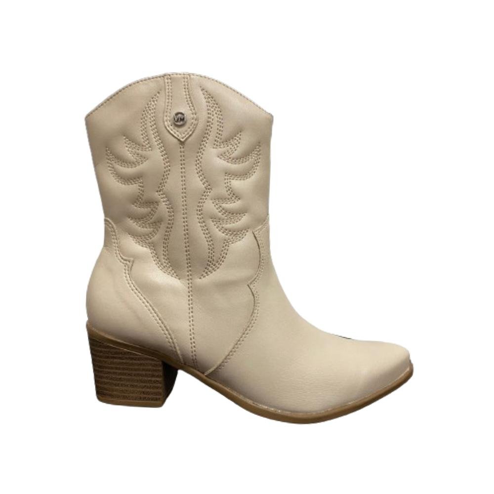 BOTA VIA MARTE COUNTRY BORDADO REF:23-1105 FEMININO Bege 1