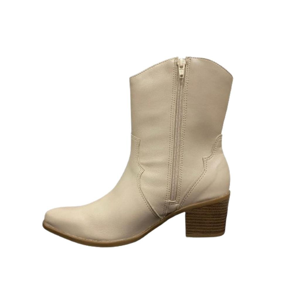 BOTA VIA MARTE COUNTRY BORDADO REF:23-1105 FEMININO Bege 2