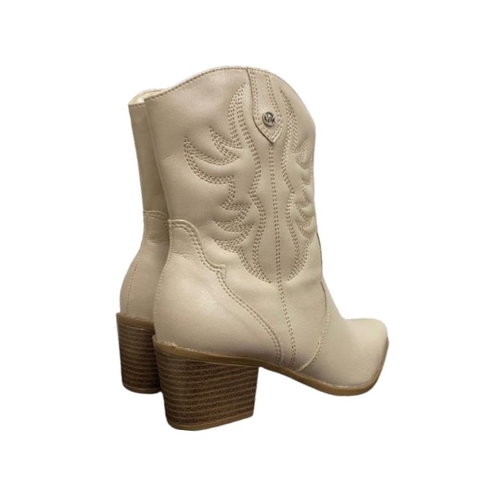 BOTA VIA MARTE COUNTRY BORDADO REF:23-1105 FEMININO Bege 3