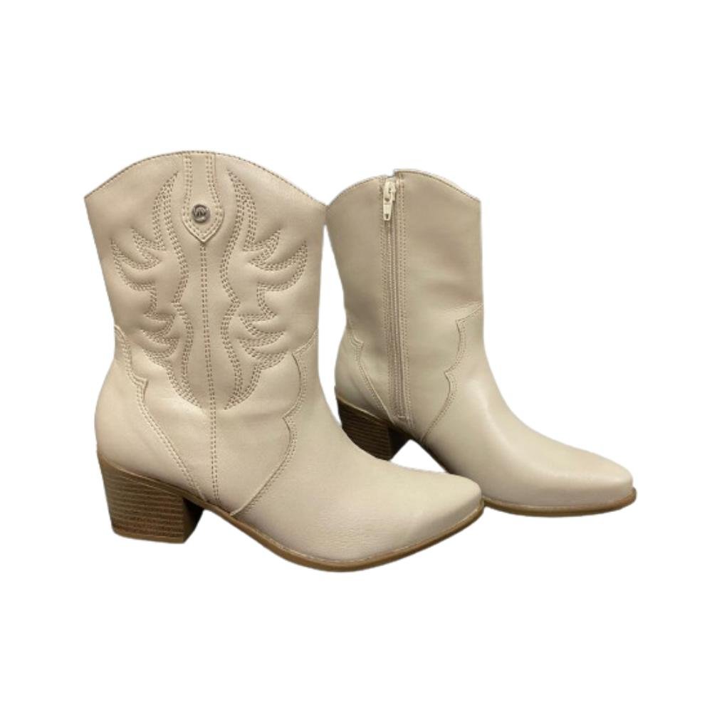 BOTA VIA MARTE COUNTRY BORDADO REF:23-1105 FEMININO Bege 4