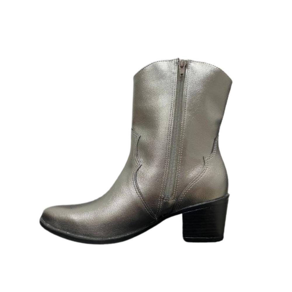 BOTA VIA MARTE COUNTRY BORDADO REF:23-1105 FEMININO Prata 4
