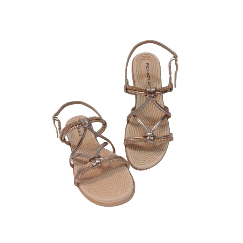 SANDÁLIA PICCADILLY STRASS REF: 513011 FEMININO Rosa 2