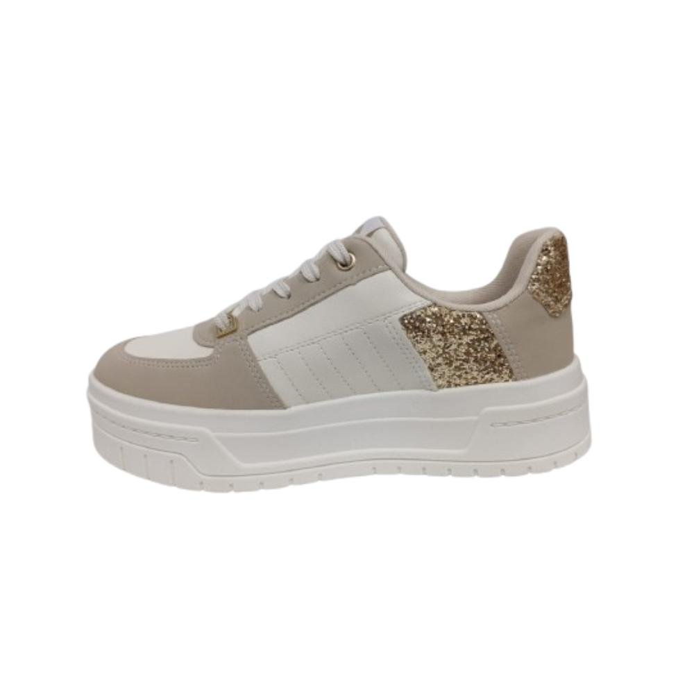 TÊNIS DAKOTA FLATFORM REF:DA531 FEMININO Bege 2