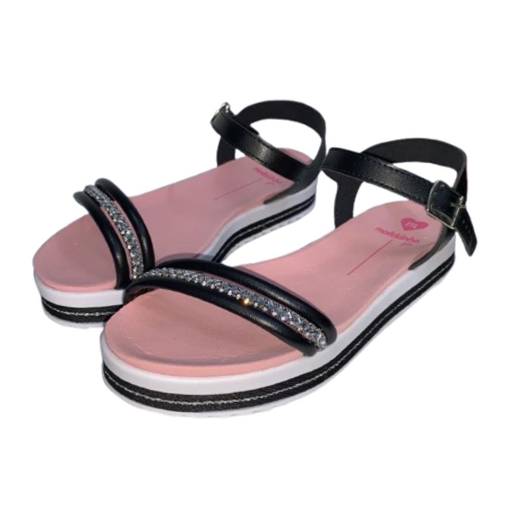 SANDÁLIA MOLEKINHA CALCE FÁCIL REF: 2305.1656 MENINA Preto 3