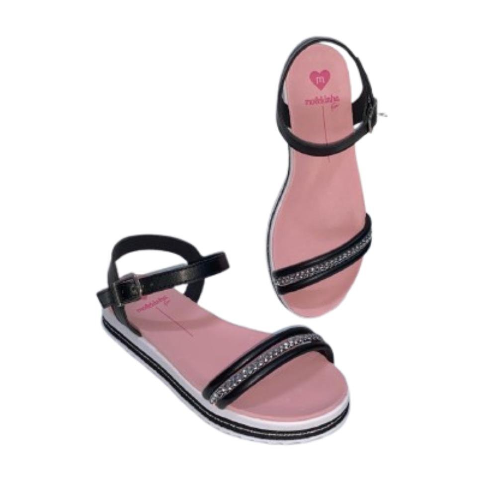 SANDÁLIA MOLEKINHA CALCE FÁCIL REF: 2305.1656 MENINA Preto 4