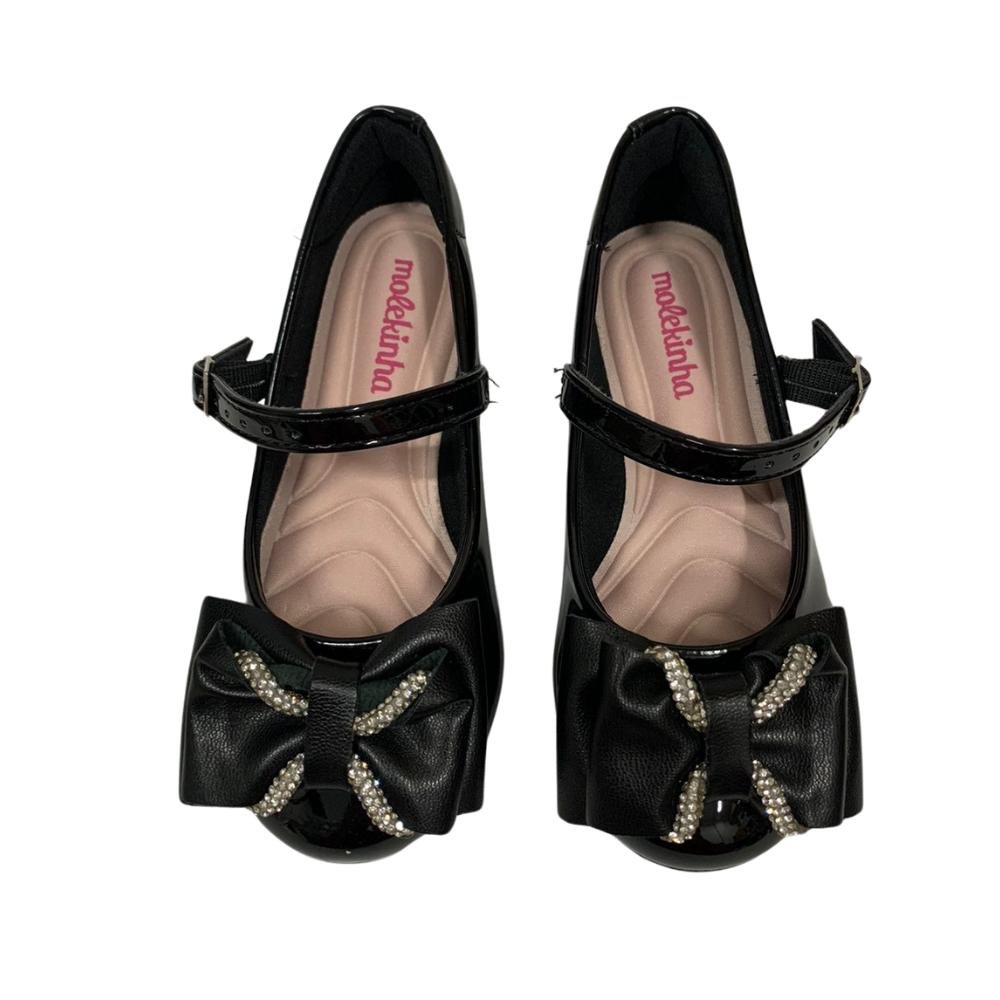 SAPATO MOLEKINHA STRASS REF: 2083.1134 MENINA Preto 4