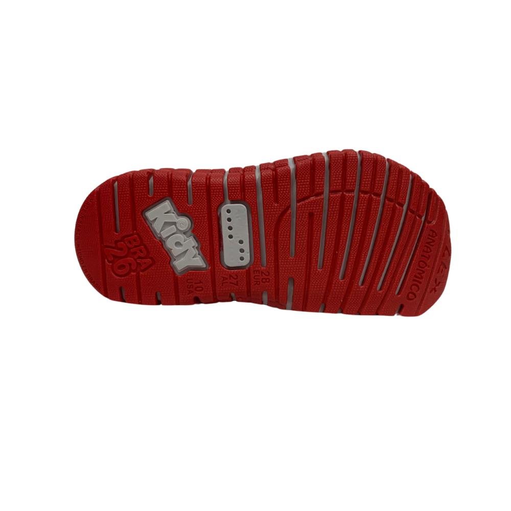 TÊNIS KIDY FLEX CALCE FACIL REF:1640308 MENINO Preto/Vermelho 5