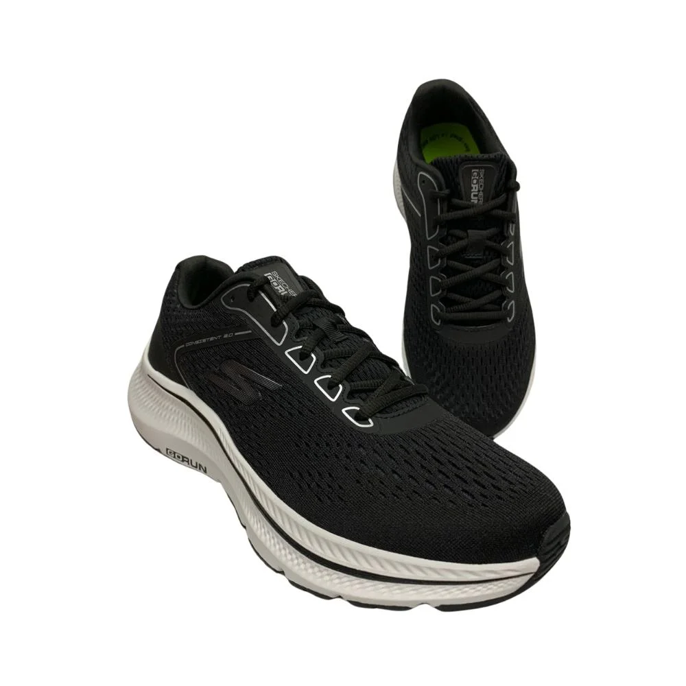 TÊNIS SKECHERS GO RUN CADARÇO REF: 220865 MASCULINO Preto/Branco 3