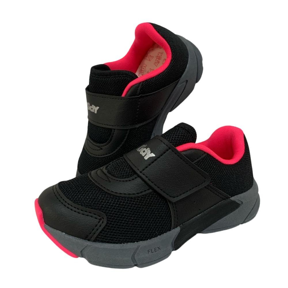 TÊNIS KIDY ENERGY CALCE FÁCIL REF: 0411178 MENINA Preto/Pink Neon 3