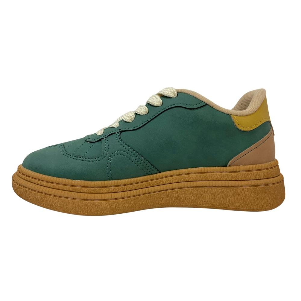 TÊNIS MOLECA CASUAL REF:5816.101 FEMININO Verde Escuro/Nude 2