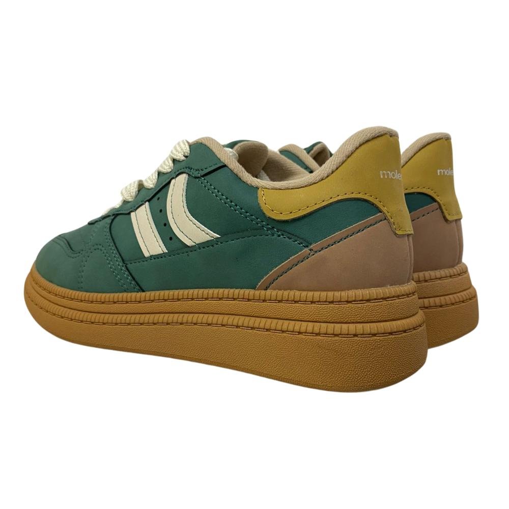 TÊNIS MOLECA CASUAL REF:5816.101 FEMININO Verde Escuro/Nude 4