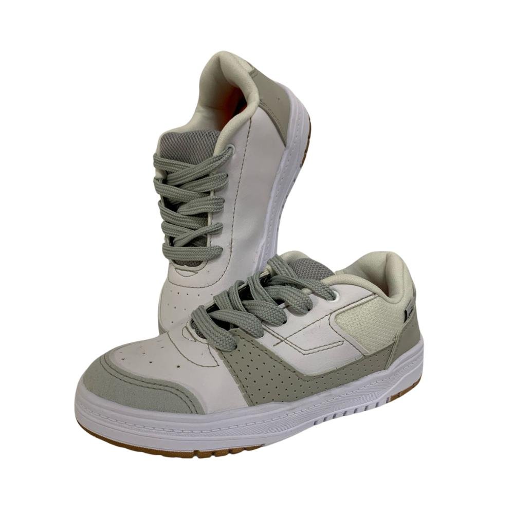 TÊNIS KIDY ESTILO CADARÇO REF: 4480002 MENINO Branco/Cinza 3