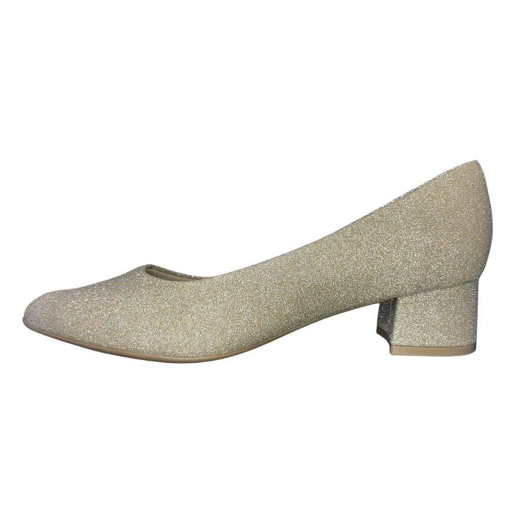 SAPATO PICCADILLY SALTO BAIXO REF: 739015 FEMININO Champagne 2