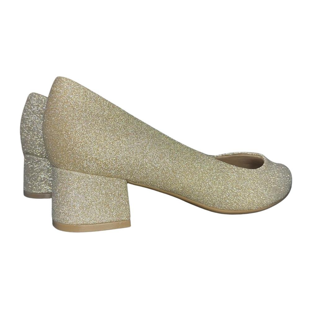 SAPATO PICCADILLY SALTO BAIXO REF: 739015 FEMININO Champagne 4