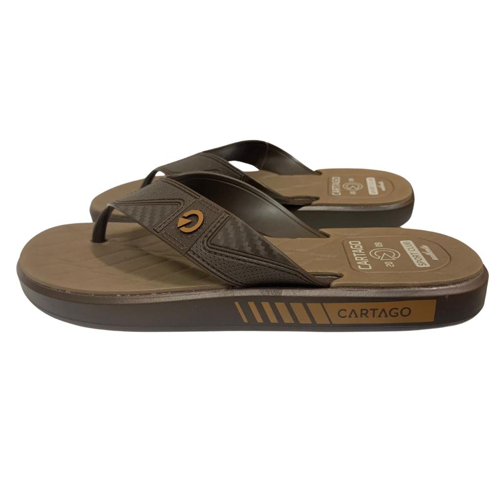 CHINELO CARTAGO CASA BLANCA KIT C/ CARTEIRA REF: 12402 MASCULINO Marrom 4