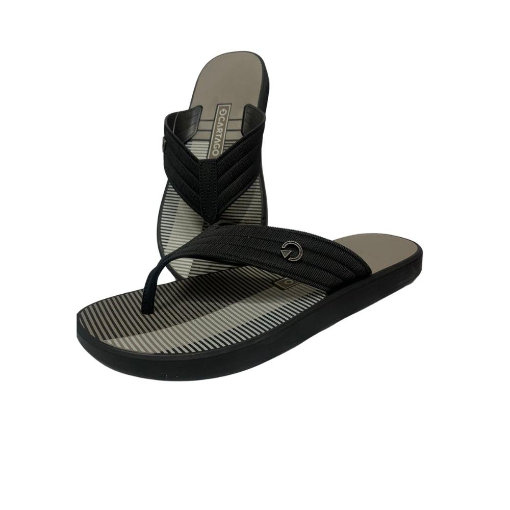 CHINELO CARTAGO MONTREAL TIRAS LARGAS REF: 11729 MASCULINO Preto/Marrom 3