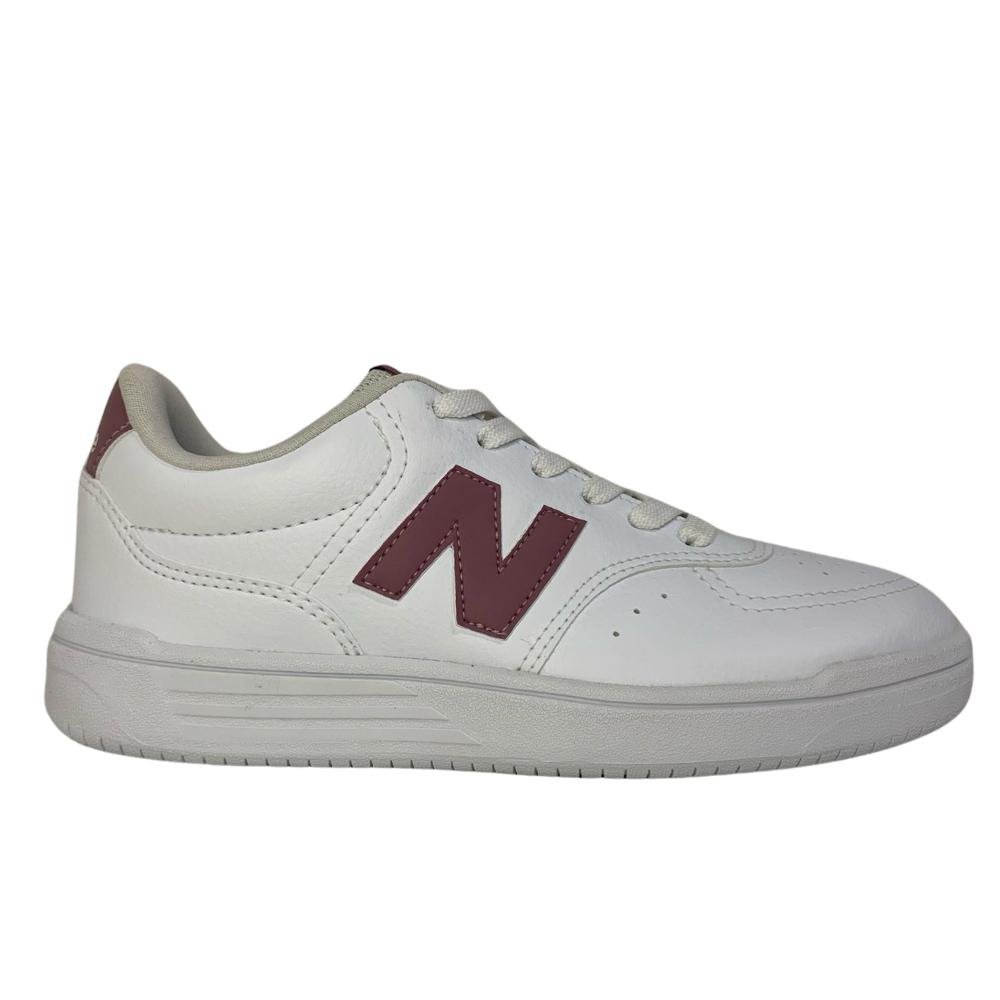 TÊNIS NEW BALANCE CADARÇO REF: BB80FA8 FEMININO Branco/Rosa 1