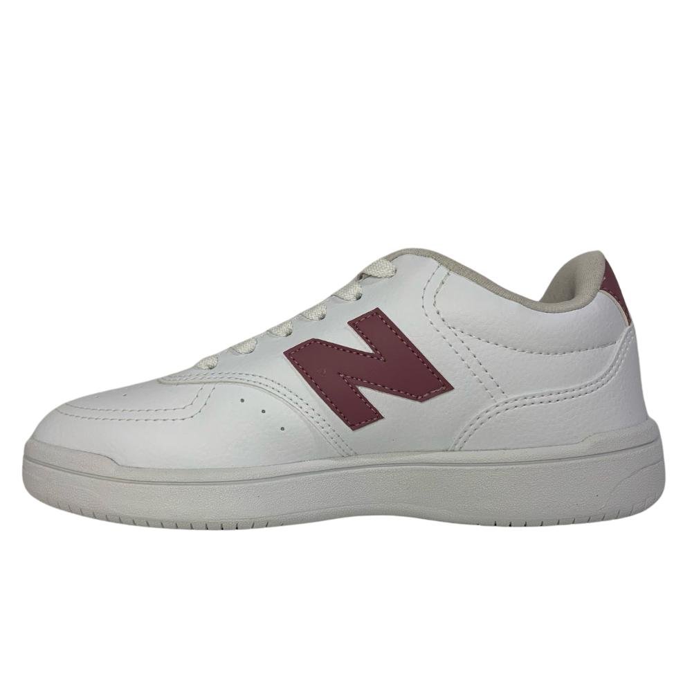 TÊNIS NEW BALANCE CADARÇO REF: BB80FA8 FEMININO Branco/Rosa 2