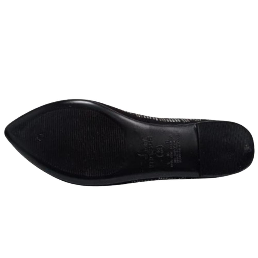 SAPATILHA MOLECA BICO FINO REF: 5811.103 FEMININO Preto/Cristal 5