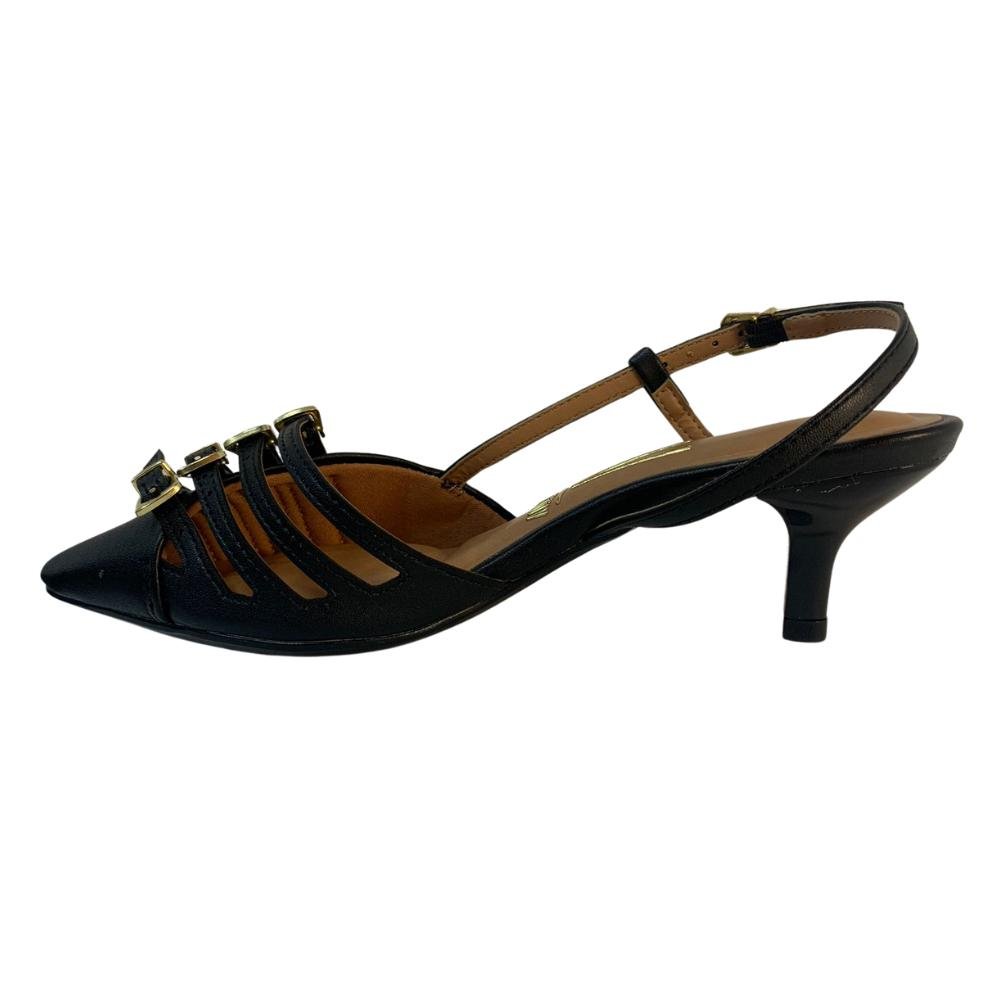 SAPATO VIZZANO SALTO BAIXO REF:1122.890 FEMININO Preto