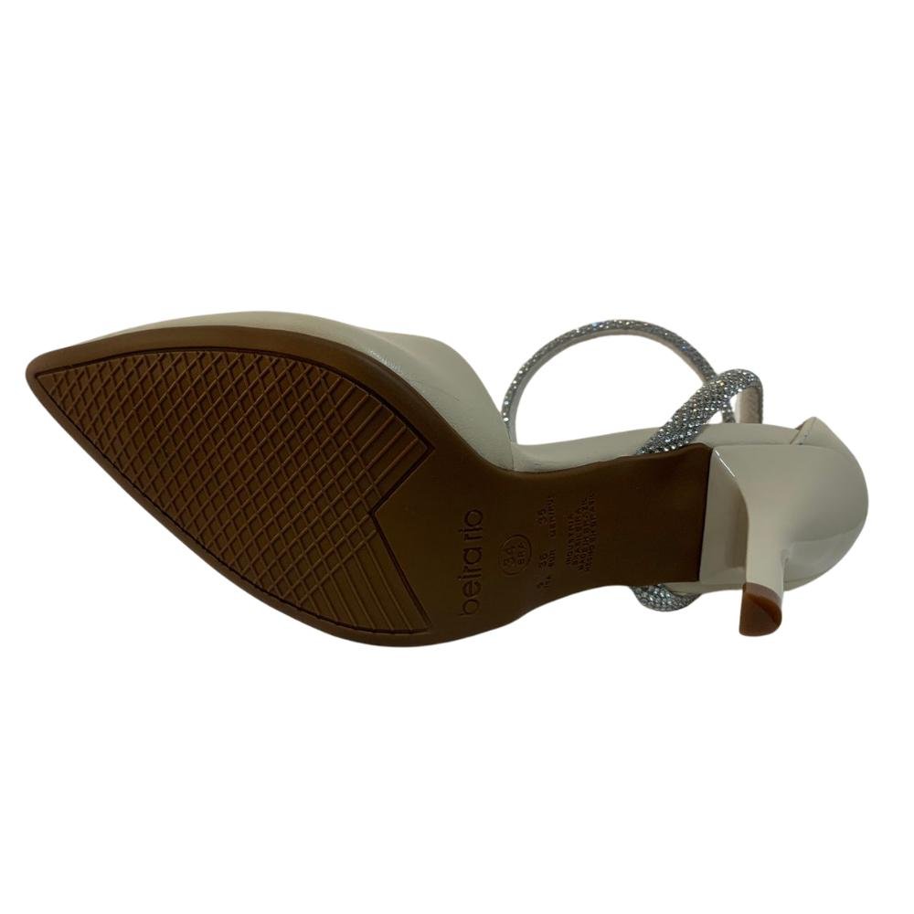 SANDÁLIA BEIRA RIO STRASS REF: 4122.1490 FEMININO Creme/Cristal/Silver 5