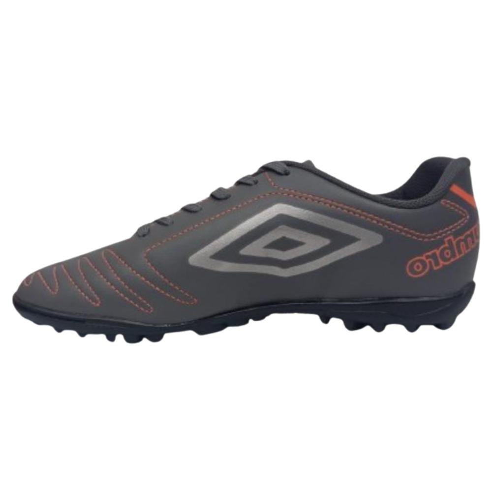 CHUTEIRA UMBRO SOCIETY REF: U01FB002015 MASCULINO Grafite/Laranja/Cinza 2