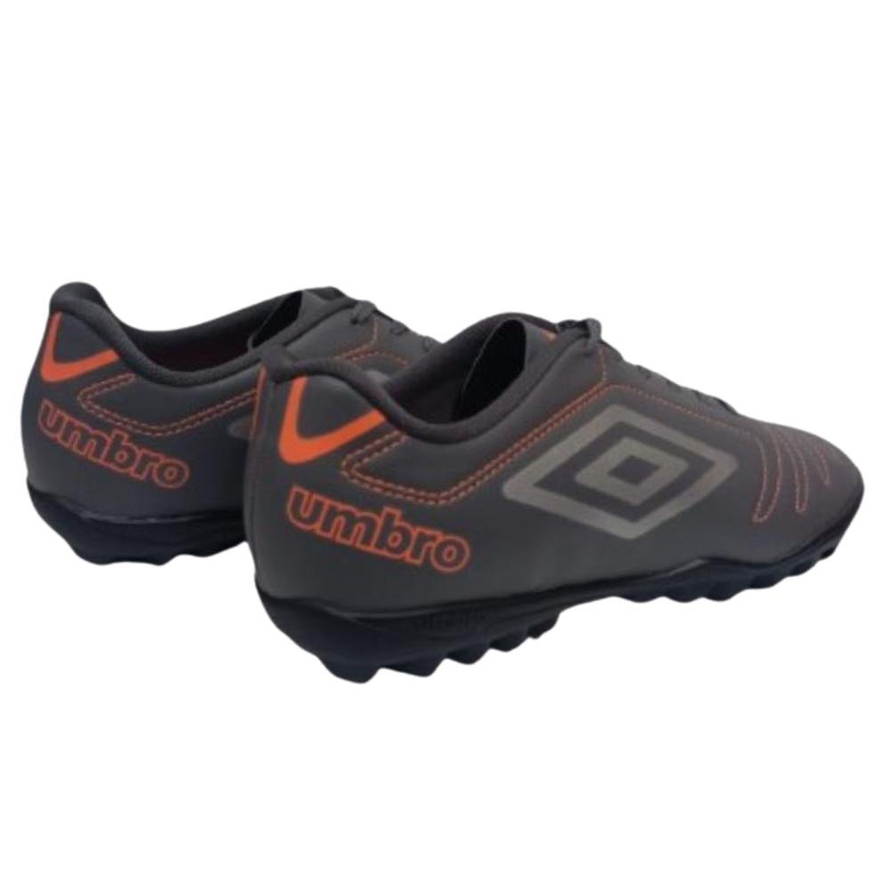 CHUTEIRA UMBRO SOCIETY REF: U01FB002015 MASCULINO Grafite/Laranja/Cinza 4