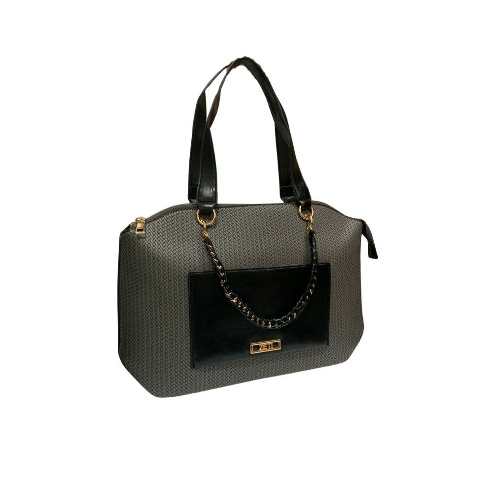BOLSA ZETI CASUAL REF: ZT1913 FEMININO Preto
