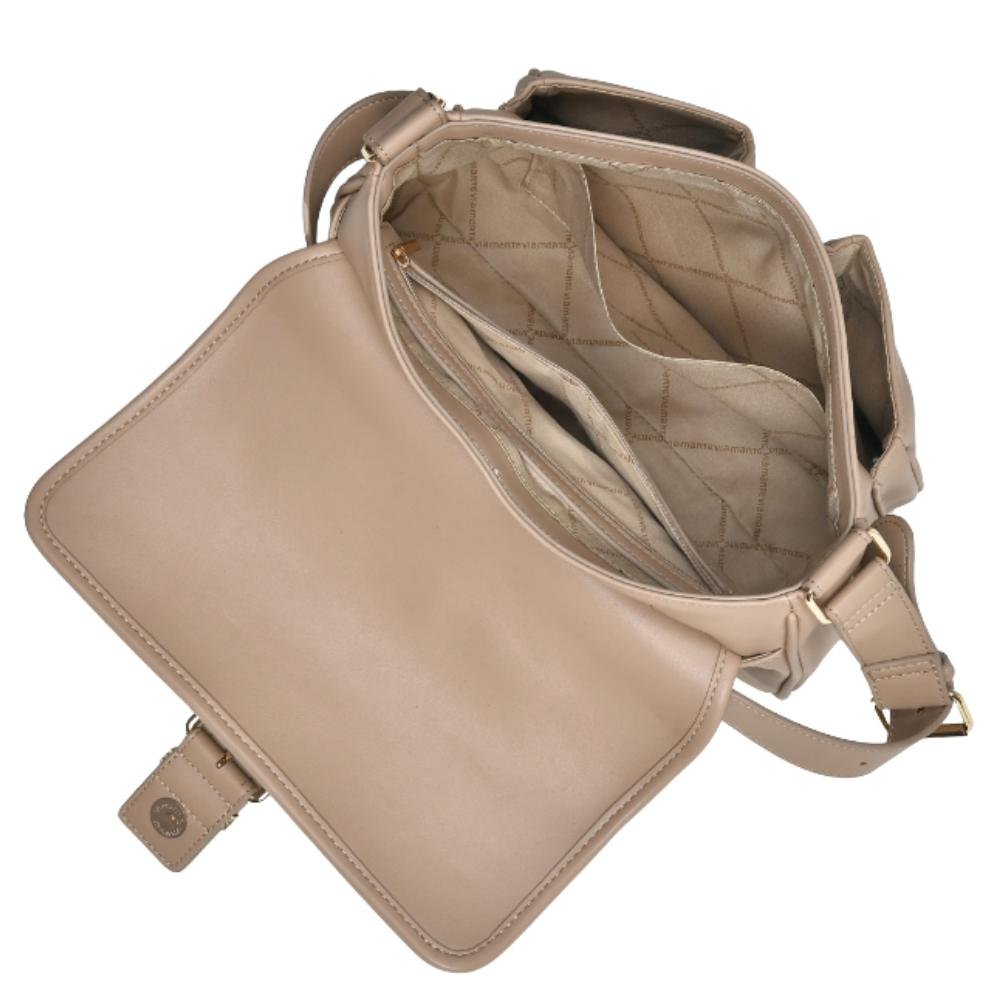 BOLSA VIA MARTE BOLSOS REF: B2606-01 FEMININO Marrom 5