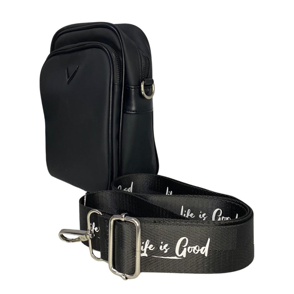 BOLSA ZETI OMBRO REF: ZT1964 FEMININO Preto 3