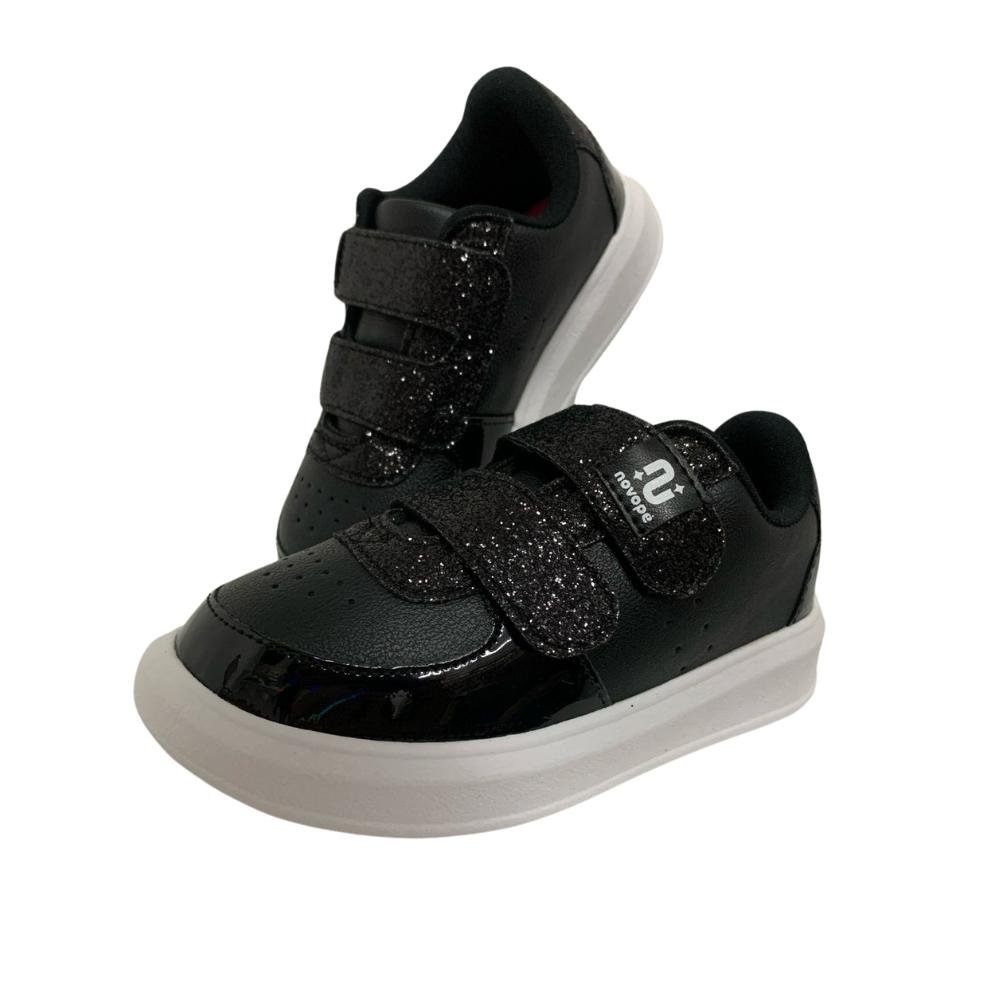 TÊNIS NOVOPE CALCE FACIL REF: 98001012 INFANTIL Preto/Glitter 3
