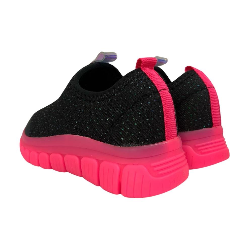 TÊNIS NOVOPE LED REF: 99001013 INFANTIL Preto/Glitter/Pink 4