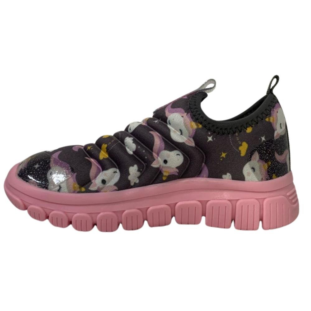 TÊNIS NOVOPE UNICORNIOS REF: 99001125. MENINA Chumbo/Glitter 3