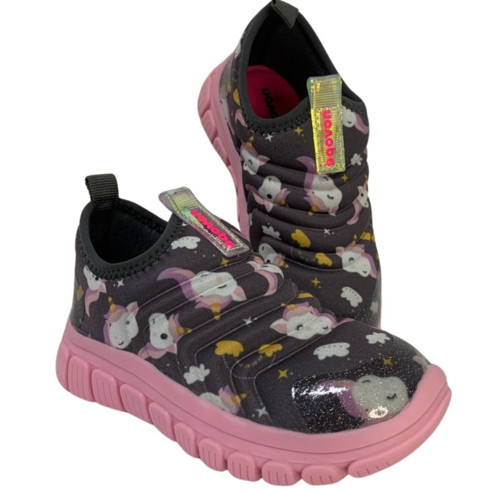 TÊNIS NOVOPE UNICORNIOS REF: 99001125. MENINA Chumbo/Glitter 4