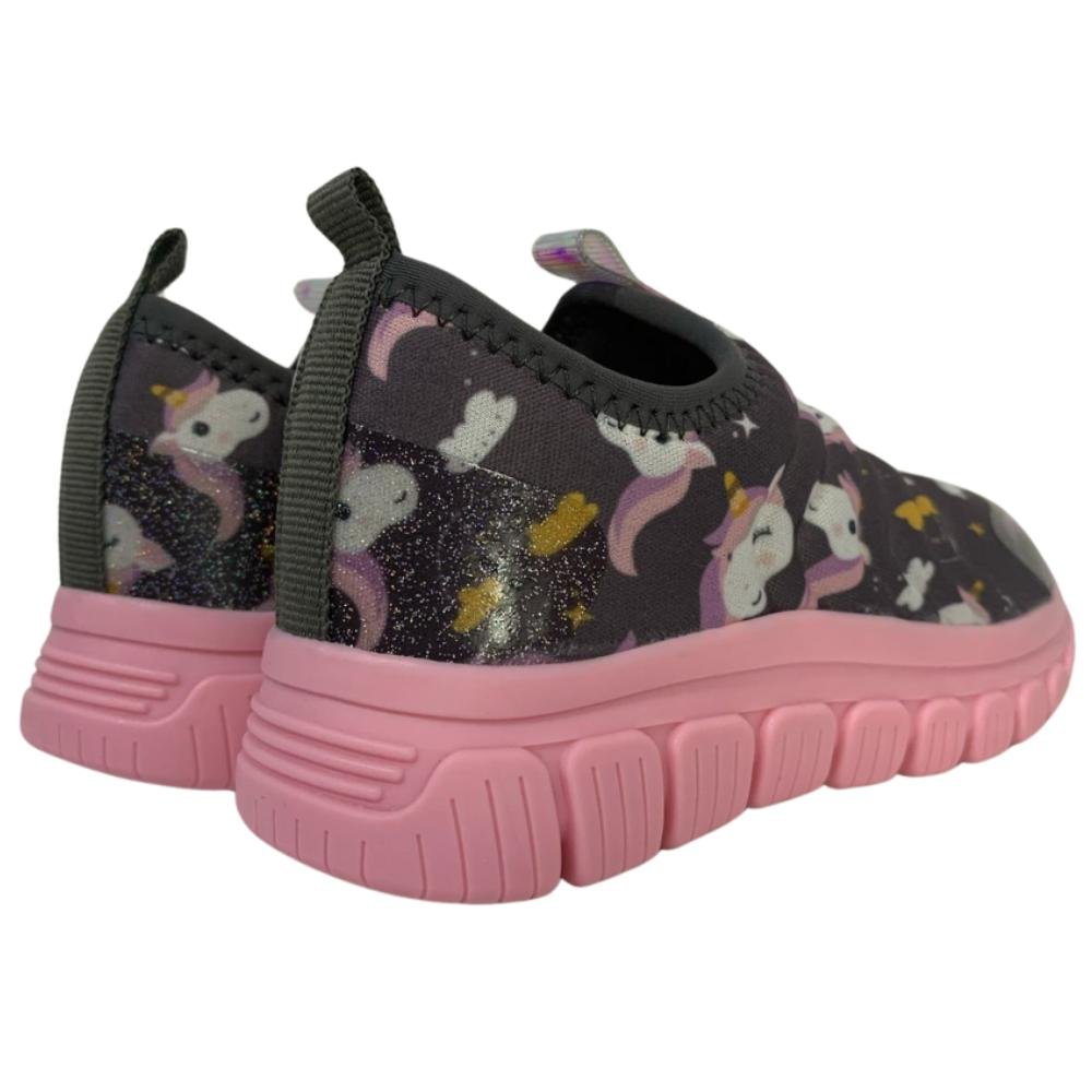 TÊNIS NOVOPE UNICORNIOS REF: 99001125. MENINA Chumbo/Glitter 5