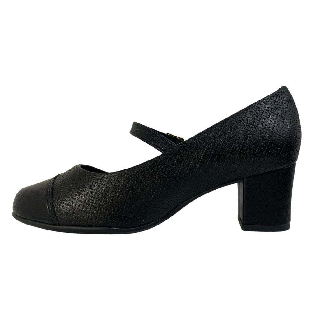 SAPATO PICCADILLY SALTO BAIXO REF: 110186 FEMININO Preto 2