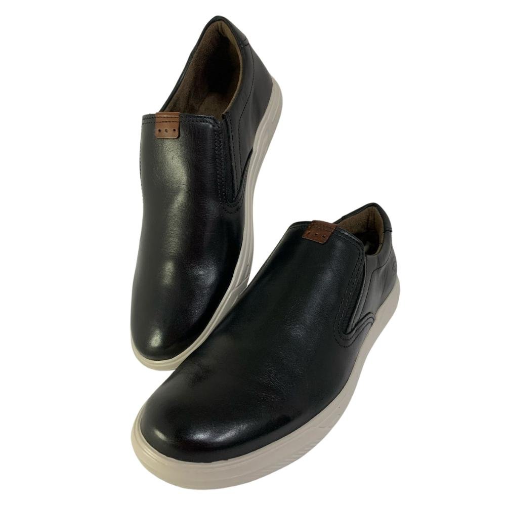 SAPATÊNIS PEGADA CALCE FÁCIL REF: 110402 MASCULINO Preto/Conhaque 3