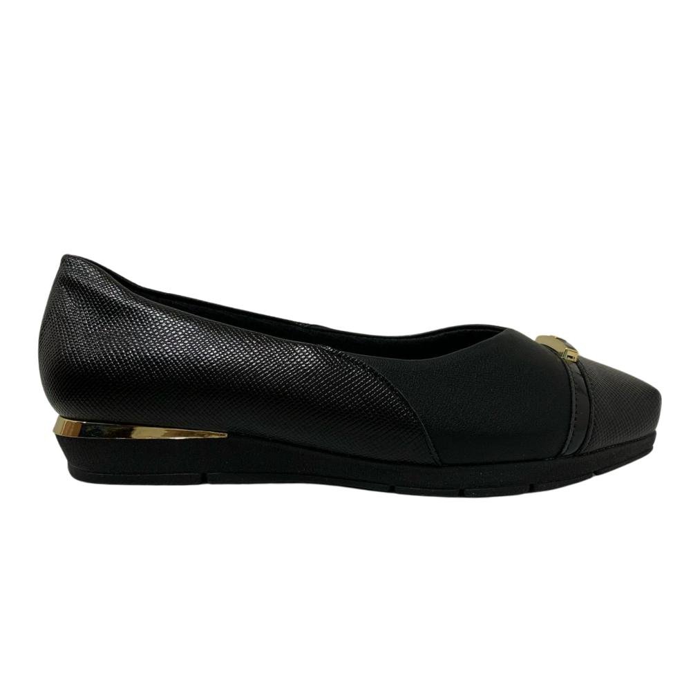 SAPATO PICCADILLY CALCE FÁCIL REF: 147319 FEMININO Preto 1