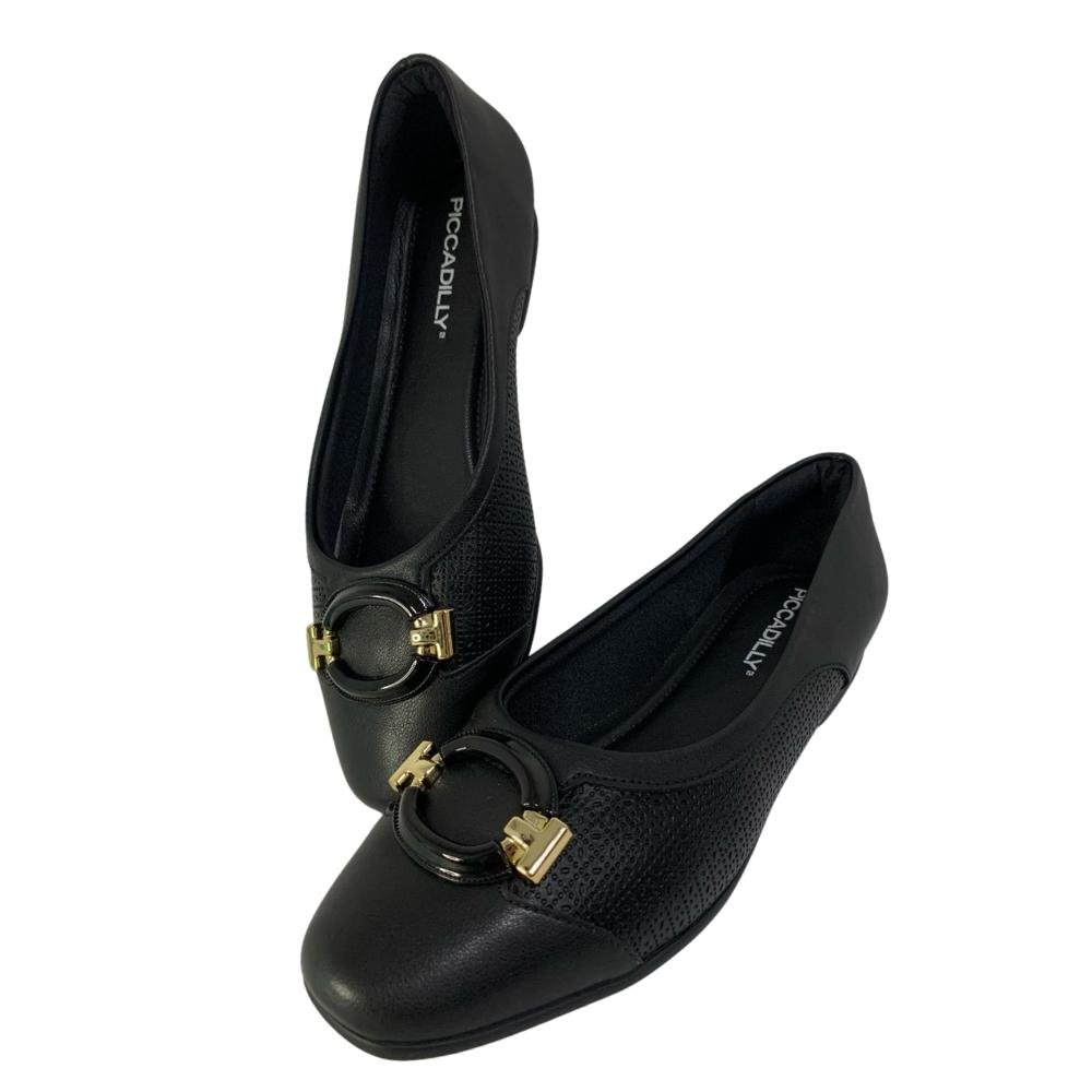 SAPATO PICCADILLY CALCE FÁCIL REF: 250248 FEMININO Preto 3