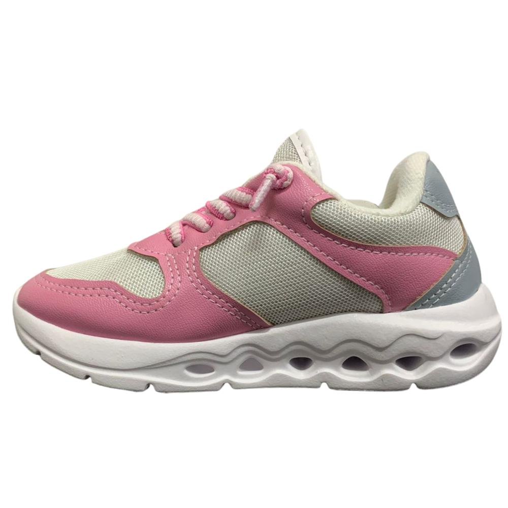 TÊNIS MOLEKINHA CADARÇO REF: 2588.104 MENINA Branco/Rosa Ballet/Azul 2