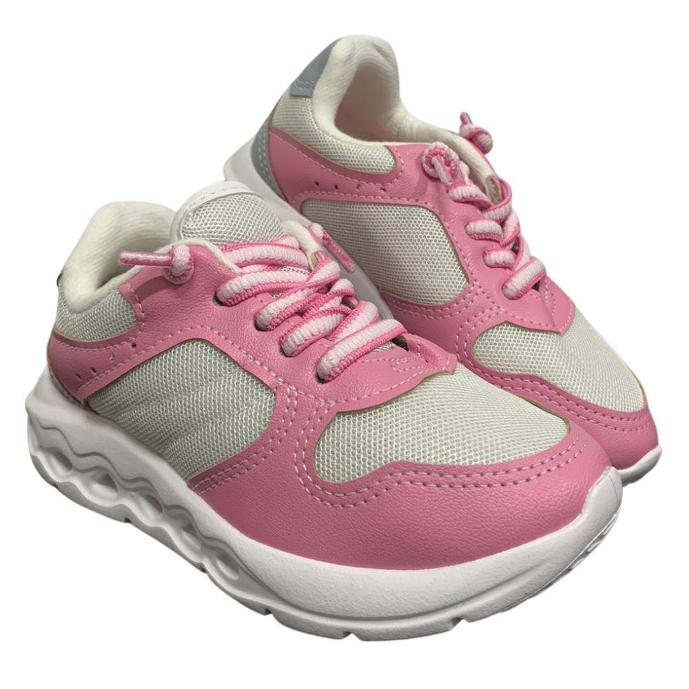 TÊNIS MOLEKINHA CADARÇO REF: 2588.104 MENINA Branco/Rosa Ballet/Azul 3