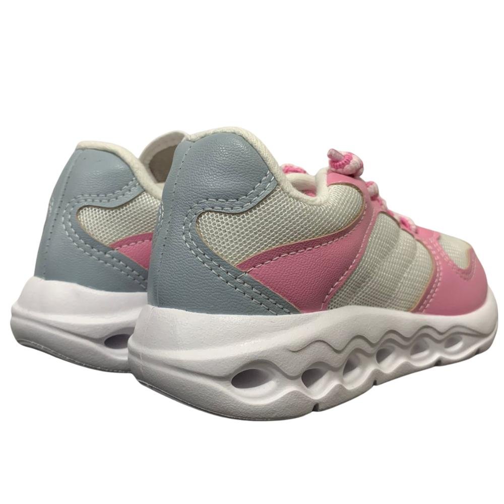 TÊNIS MOLEKINHA CADARÇO REF: 2588.104 MENINA Branco/Rosa Ballet/Azul 4