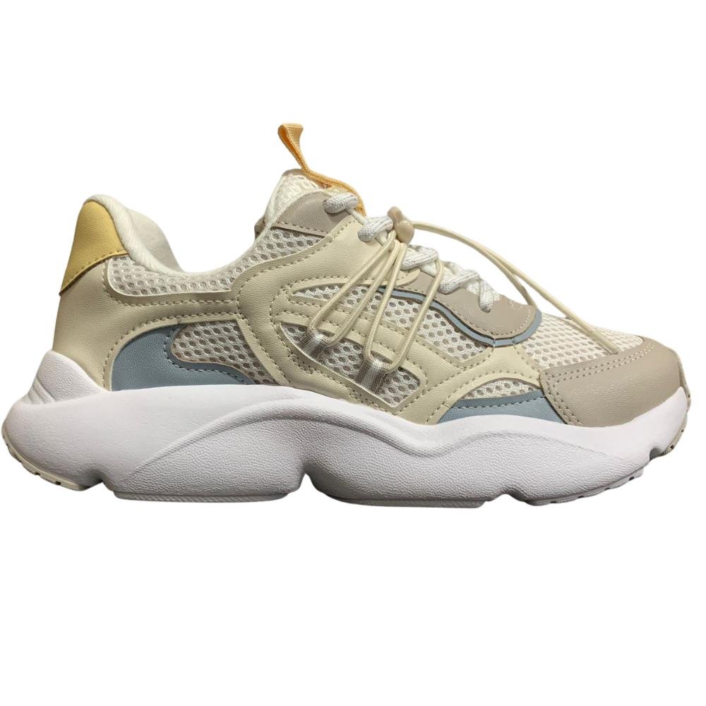 TÊNIS VIZZANO CADARÇO ELÁSTICO REF: FEMININO Branco/Cinza