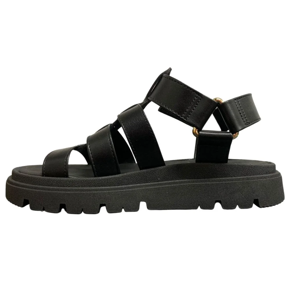 SANDÁLIA MOLECA CASUAL REF: 5504.109 FEMININO Preto 2