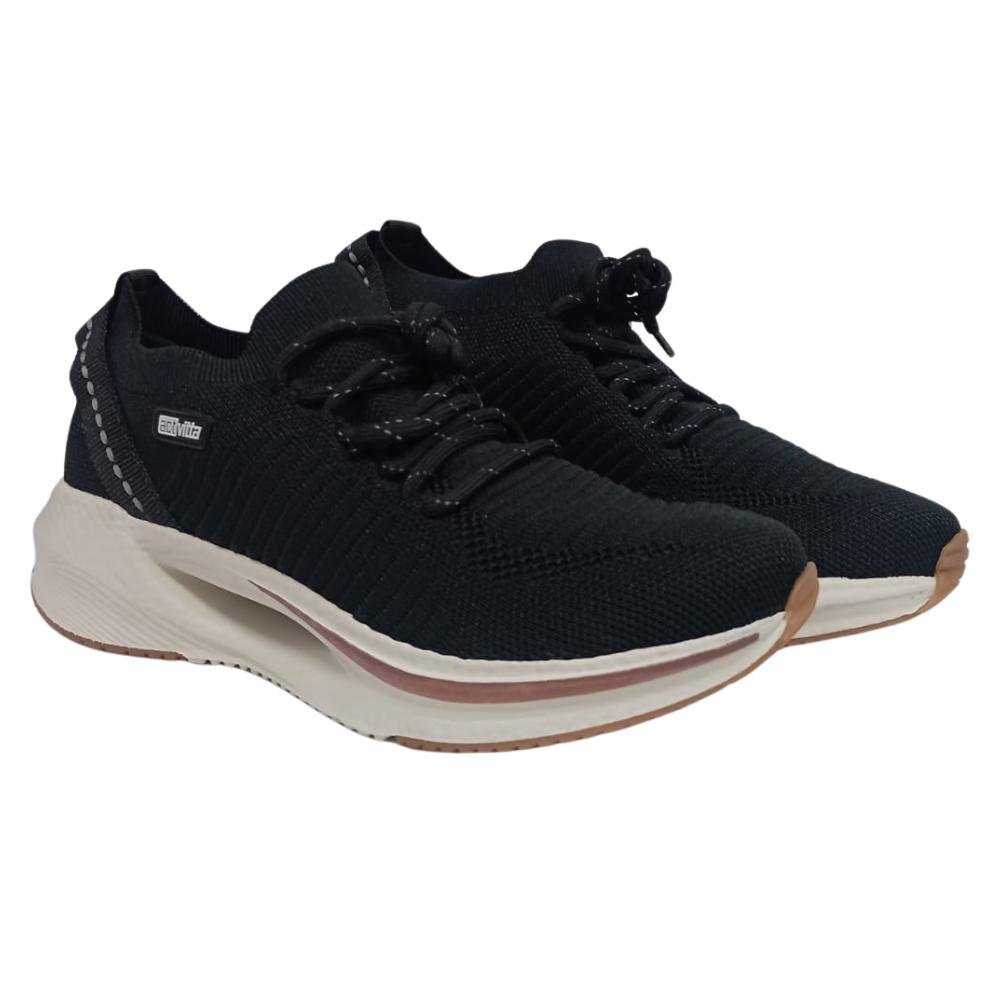 TÊNIS ACTVITTA SLIP ON REF: 4839.205 FEMININO Preto/Caramelo 3