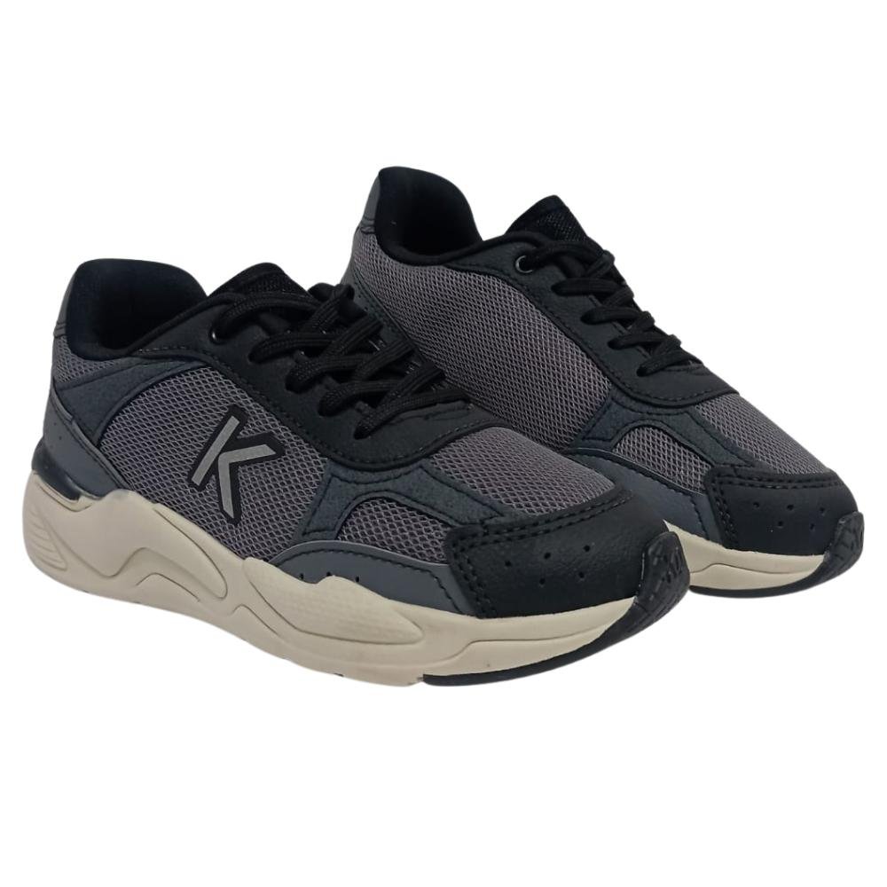 TÊNIS KIDY K 360 CADARÇO RETRO REF: 4550002 MENINO Preto/Grafite 3