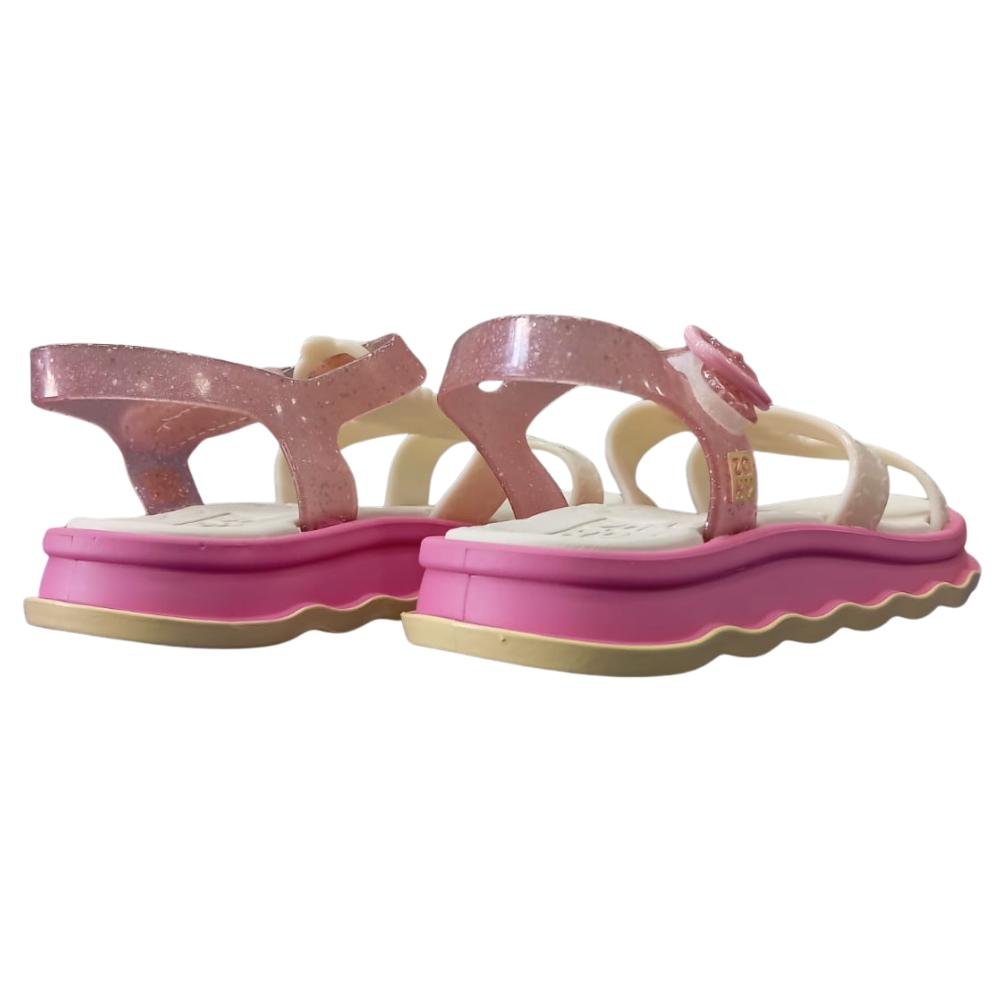 SANDÁLIA ZAXYNINA FLORES REF: 19224 MENINA Off White/Rosa 4